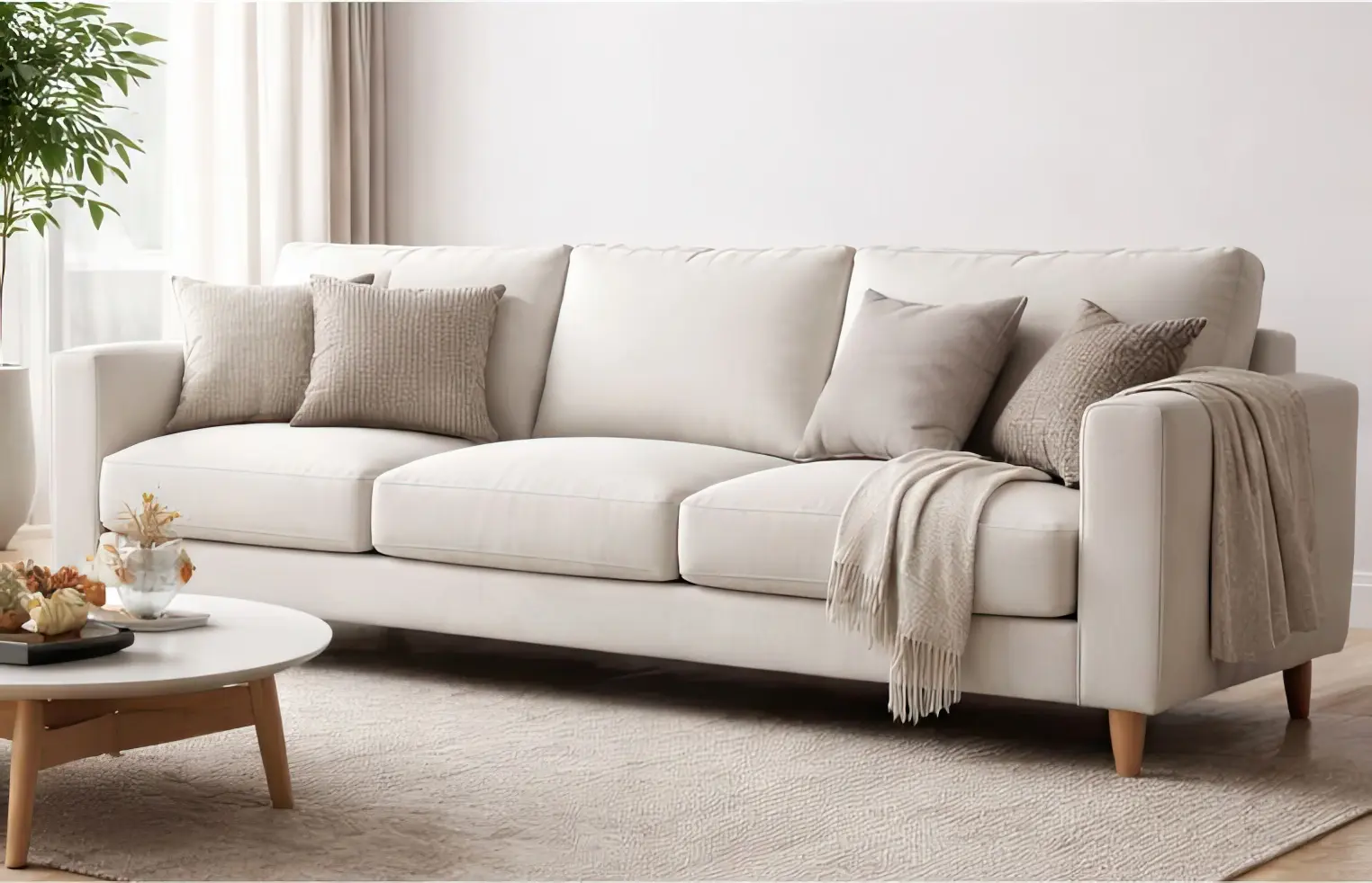 Tapicería limpia con acabado uniforme